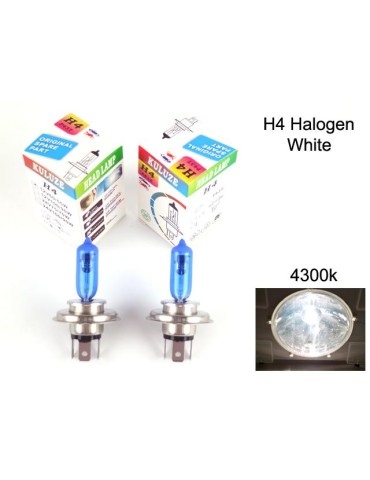 H4 4300k white halogen 55w / 60w  lampor
