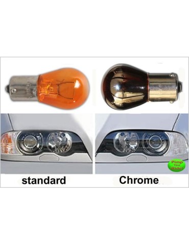 Bau15s krom blinkers lampa py21w halogen diadem lampor 1156