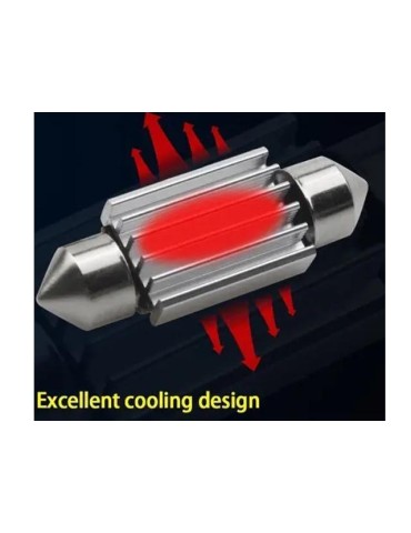 c5w 31mm grön canbus Led 5050SMD 4-pack SV8.5