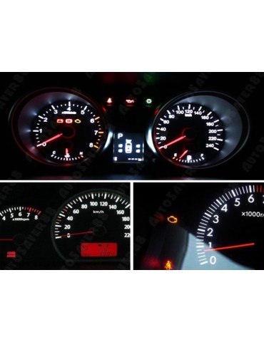 T5 vit LED W2x4.6d W2.1.x4.9d W1.2W W2.3W 12V 10-pack