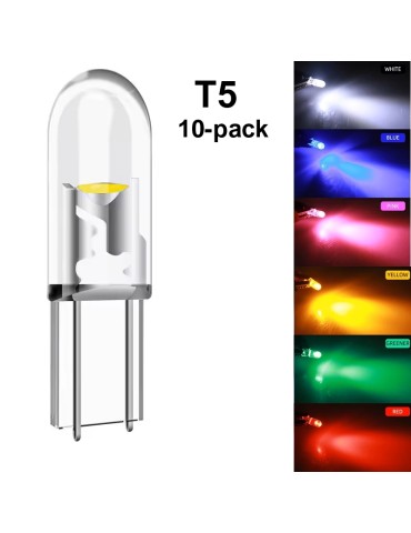 T5 10-pack COB Led W2x4.6d W2.1  W1.2W W2.3W 12v