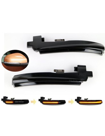 LED dynamisk blinkers sidospegel Volvo S40 V40 S60 V60 V70 S80 Smoke 2-pack