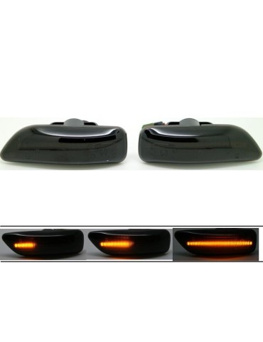 LED dynamisk sidoblinkers Volvo S60 V70 S80 XC70 Smoke lens 2-pack