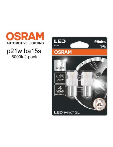 Osram 6000k p21w ba15s 1156 led lampor 12v