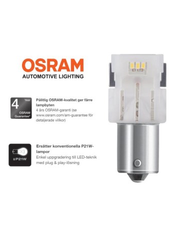Osram 6000k p21w ba15s 1156 led lampor 12v