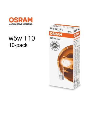 Osram T10 w5w 10-pack Original lampor position mm W2.1x9.5d
