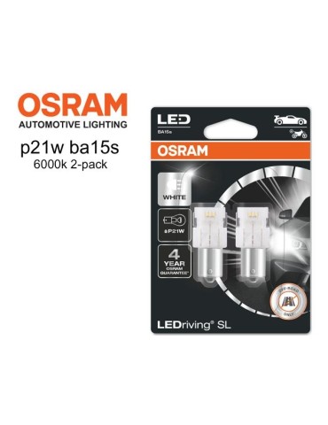 Osram 6000k p21w ba15s 1156 led lampor 12v