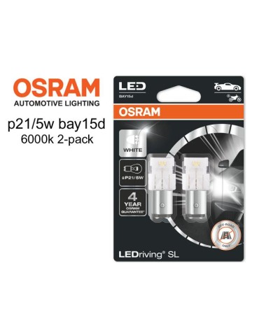 Osram 6000k p21/5w bay15d 1157 led lampor 12v