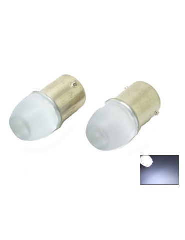 Ba15s r5w r10w 1156 Led lampor m. 1w cob chip 8000K 2-pack