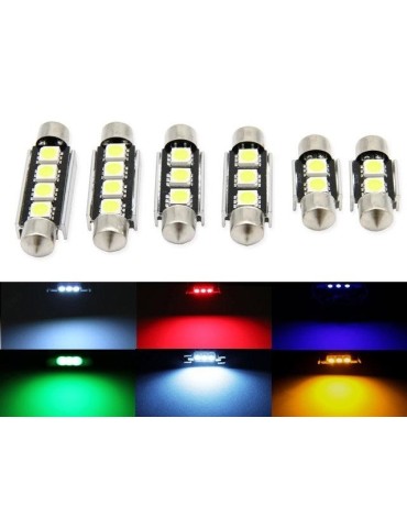 C5W C10W LED diodlampor Canbus 31 mm, 36 mm, 39 mm, 41mm. SV8.5.
