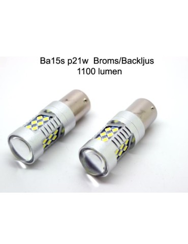 Ba15s 6000K Canbus LED lampor bromsljus backljus 1156 p21w