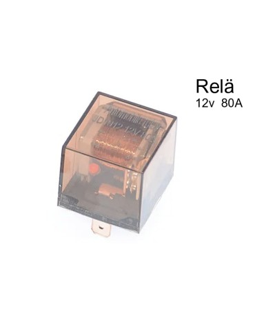 80A relä 12v för inkoppling av tex extraljus xenon eller ledramp