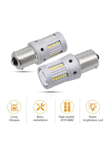 Ba15s 6000K led lampor bromsljus backljus 2000 Lumen 1156 p21w .