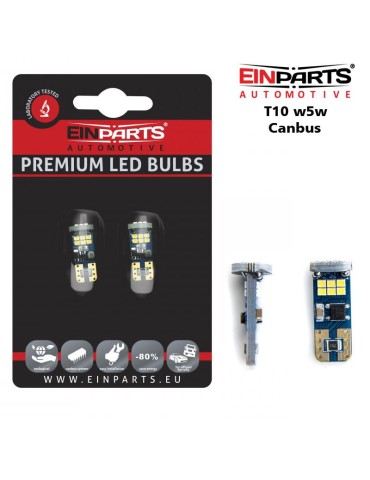 EINPARTS T10 W5W Canbus LED, 280 lumen, Xenonlook, 6000K