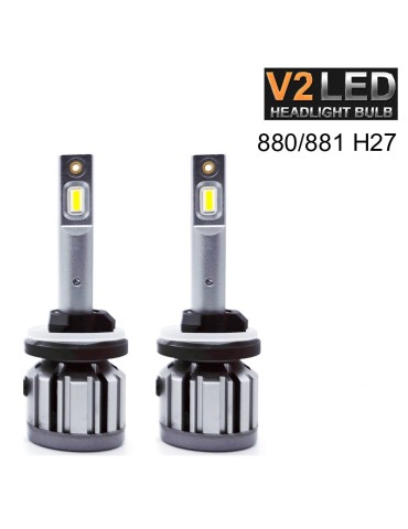 V2 Led kit 3000 lumen 30w H27 880 881 886 889 894 896 898 6000k  2-pack