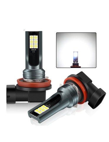 Dimljus H8 H11 Led lampor 6000k 650 lumen 12-16v DC