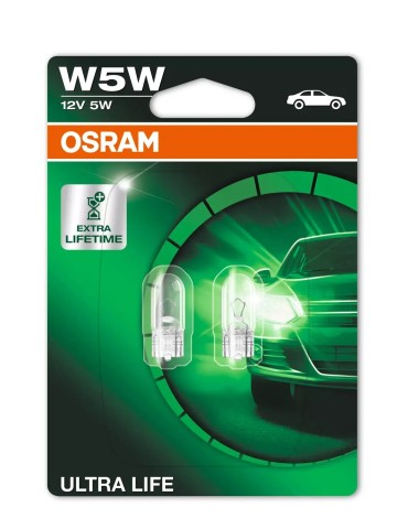 Osram T10 w5w ULTRA LIFE 2-pack Original lampor position mm W2.1x9.5d