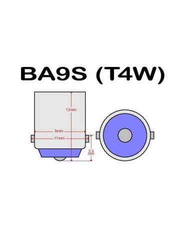 BA9S Pink / Rosa 4-pack rundstrålande t4w led med 1st fluxled chip