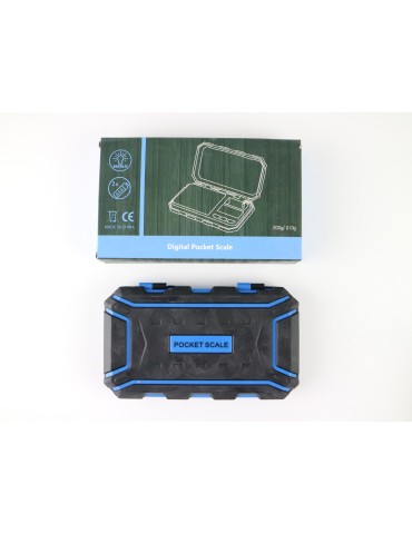 Digital våg 0,01g - 200g  stötsäker pocketscale digitalvåg inkl. batterier blå