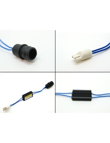 T10 w5w motstånd problemlösare canbus 3W för ledlampor 2-pack.