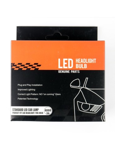 V5 H7 40w Led kit 4000 lumen 6000k med fläkt 2-pack