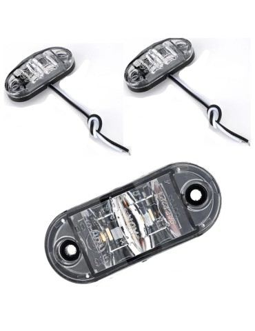 Markeringsljus position vita ledlampor  2-pack 12v 24v led