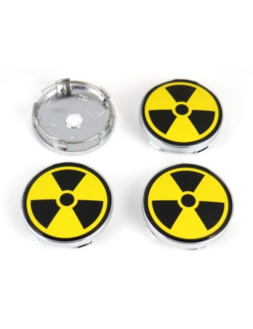 Radioaktivitet Centrumkåpor till fälgar, 60 mm, passar 57 mm hål, 4-pack