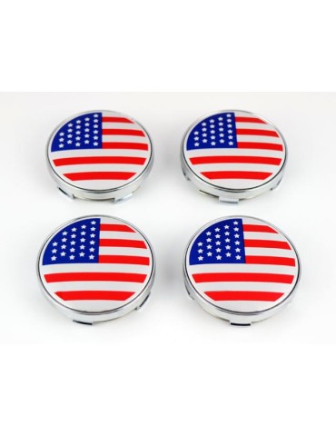 Usa stars/stripes Centrumkåpor till fälgarna 60mm 4-pack styling
