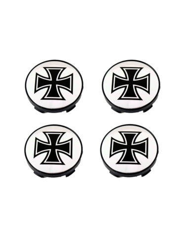 Malteserkors Centrumkåpor 60mm (passar 57mm hål) 4-pack 