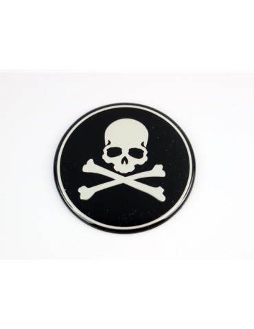 Dödskalle emblem till centrumkåpor, hjulnavsskydd, fälg, 4-pack, styling.