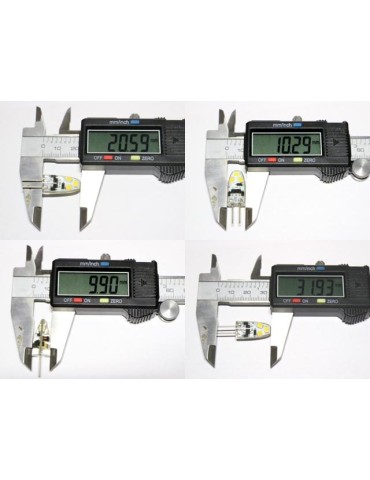 G4 1,5w dimbar 12v DC + AC Led lampa 4300K vitgul G-4 8-pack