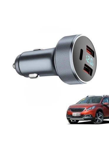 snabbladdare PD Type C + 2x USB QC3.0  bil båt husbil husvagn