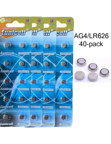 40-pack AG4 SR626SW SR66 SR626 V377 D377 606 LR626 sg4 batteri .