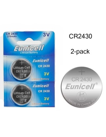 CR2430 2-pack Litiumbatteri 3V Eunicell.