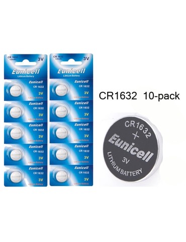 CR1632 10-pack Litium batterier 3V