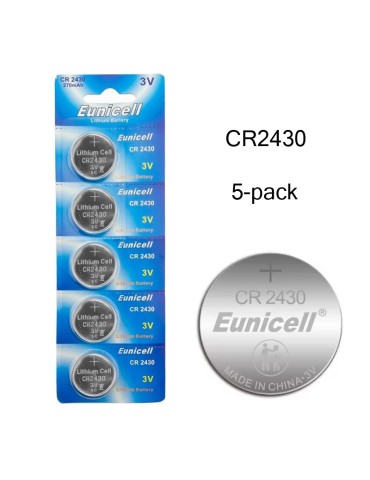 CR2430 5-pack Litiumbatteri  3V Eunicell.