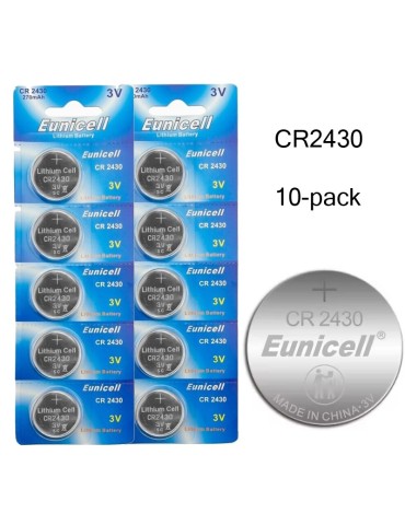 CR2430 10-pack Litiumbatteri 3V Eunicell.