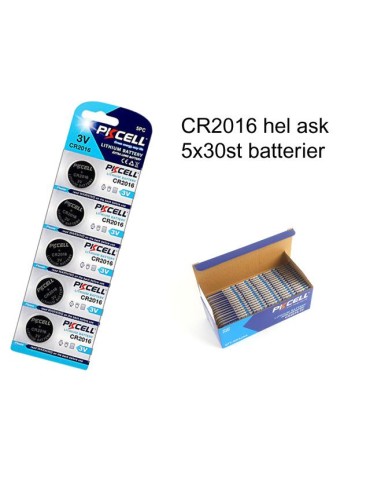 CR2016 150-pack Litiumbatterier 3V PKCell