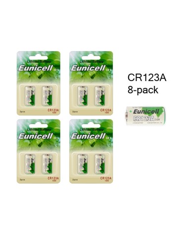 CR123A 8-pack Litiumbatteri 3V LR123