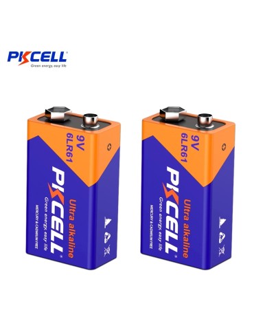 PKcell 2-pack 9V 6LR61 DC Ultra Alkaliskt batteri