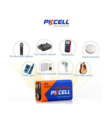 PKcell 2-pack 9V 6LR61 DC Ultra Alkaliskt batteri