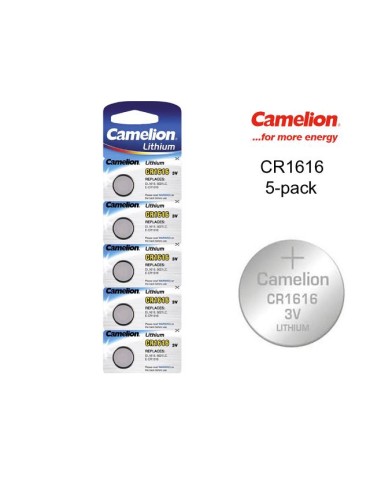 CR1616 5-pack Lithium batterier Camelion CR 1616 3V