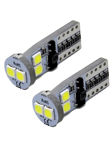 T10 w5w Canbus LED-lampor med 6 st 2835SMD chip, 2-pack.