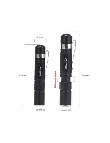 Led Mini ficklampa 1x XP-E led 100 Lumen Zoom