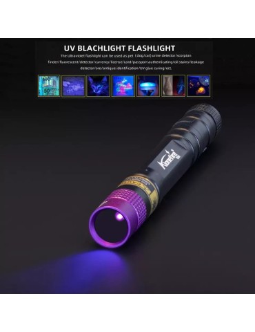 Led UV 365nm ficklampa 3W SV64 led 