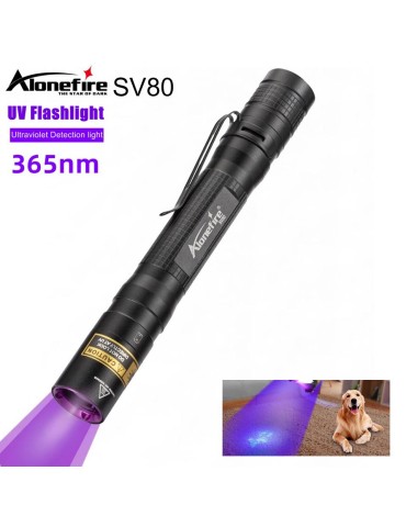 Led UV 365nm ficklampa 3W SV80 led lampa 