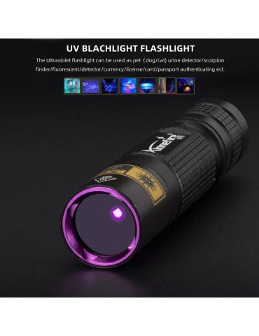 Led UV 365nm ficklampa 3W SV70 led lampa