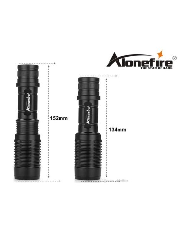 Led ficklampa 1x XM-L T6 led 1000 Lumen Zoom