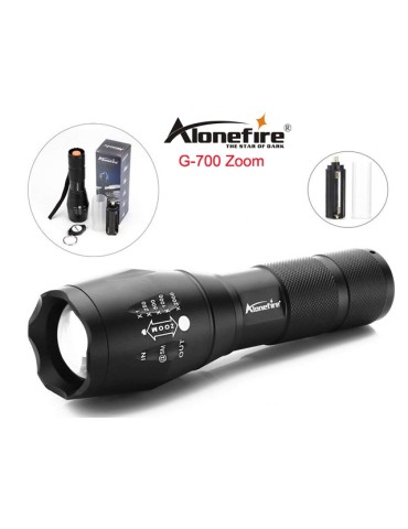 Led ficklampa 1x XM-L T6 led 1000 Lumen Zoom t. jakt fiske