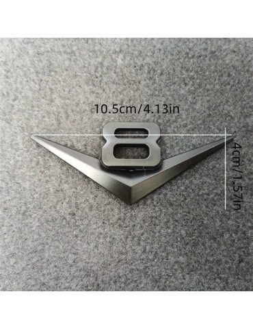 Emblem V8 krom 10,5 x 4cm